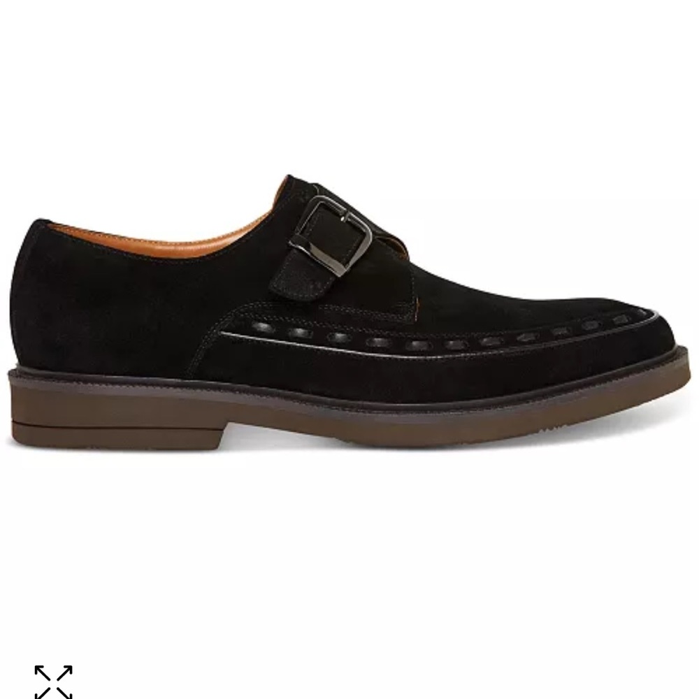 NWT Steve Madden Men’s Striker Single Monk Strap Black Loafers